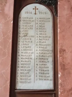 Plaque commémorative Église Saint-Philbert à Noirmoutier-en-l'Île