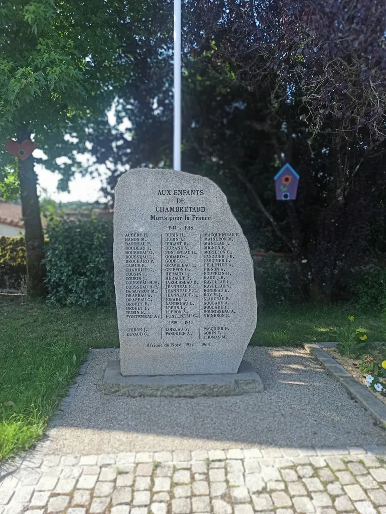 Monument aux Morts de Chambretaud